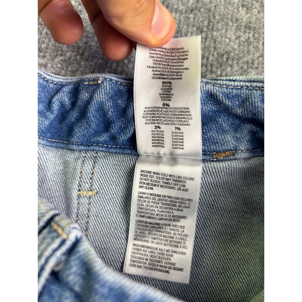 Mother Patch Pocket Private Flood Jeans Women Size 28 Blue High Rise Button Fly - Picture 10 of 12